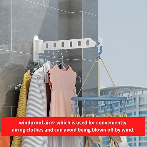 Miniatura 3 de JOOM Tendedero de ropa para ropa montado en la pared Tendedero para ropa Percha