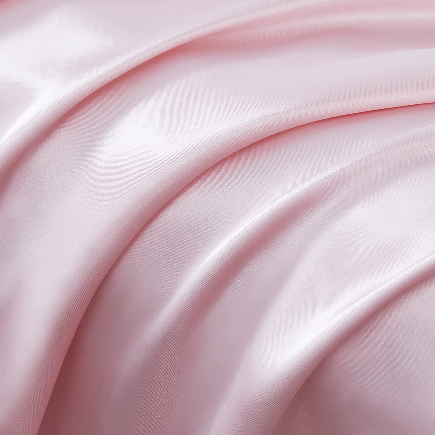 LAKULISH COLLECTION Satin Silk Pillow Covers for Hair and Skin-with Satin Scrunchies for Women Stylish |Satin Pillow Covers for Hair and Skin 2pack |Silk Scrunchies for Women 3pack (Pink) 3