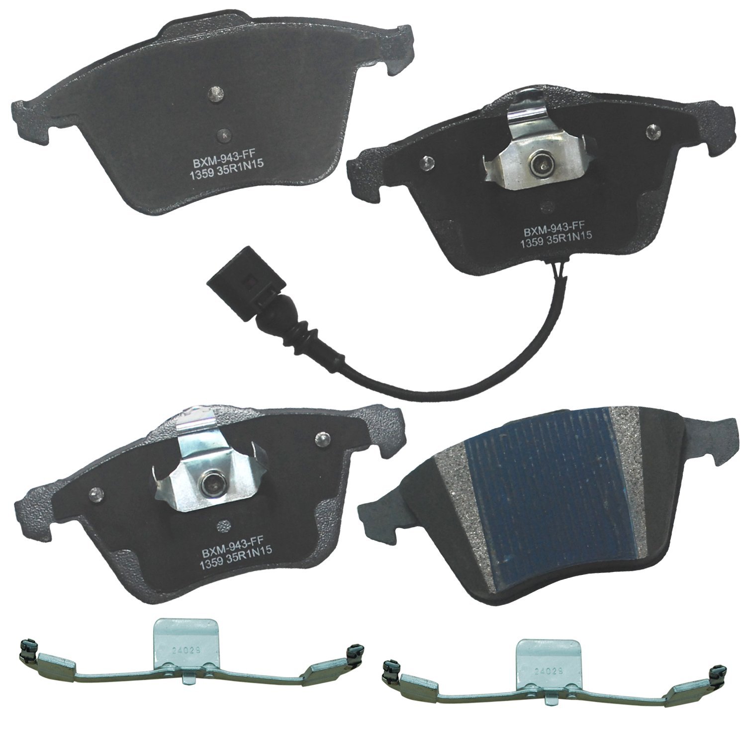 Bendix Premium SBM1359 Semi-Metallic Front Brake Pads for Audi TT 2007, TT 2014-2010, TT Quattro 2008, TT Quattro 2011-2010, TT Quattro 2013, TTS Quattro 2015-2009, Volkswagen Golf 2013, Golf R 2013