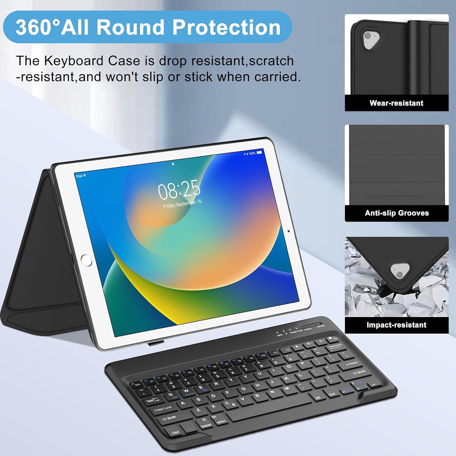 Ipad A16 Keyboard Case Bluetooth Keyboard Case With Trackpad For