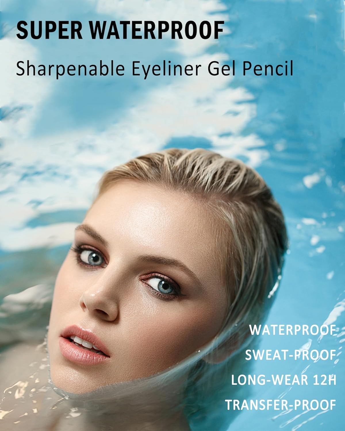 Colorato Gel eyeliner matite penna set, 6 pezzi Eyeliner impermeabile Labbra Liner Ombra d'occhio Matite sopracciglia Pen Eye Makeup ﻿ (01#+02#+03#+05#+06#+07#)