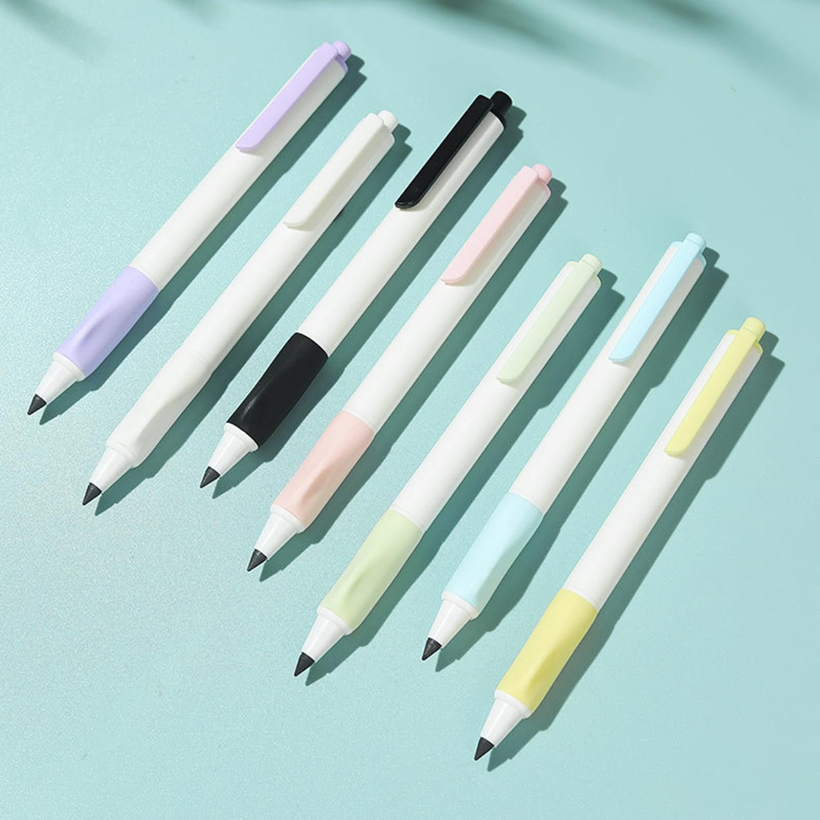 JIAHG Ink-less Mechanical Pencil Unbreakable Everlasting Pencil 7 PCS Study Office Stationery, Multicolor - Image 3