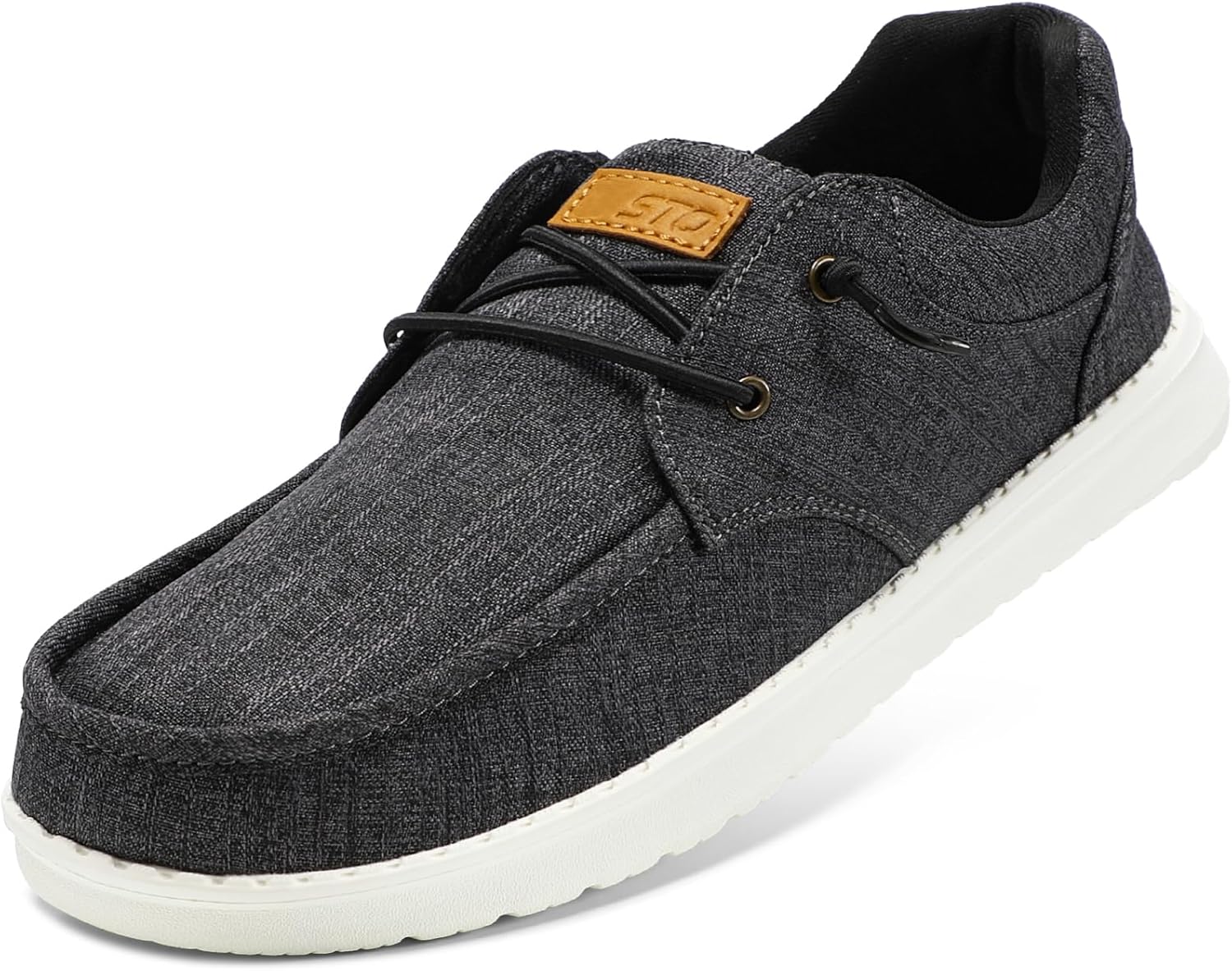 STQ Men's Lace up Loafers丨Orthopedic Ultralight Boat Casual Shoes with Arth Support