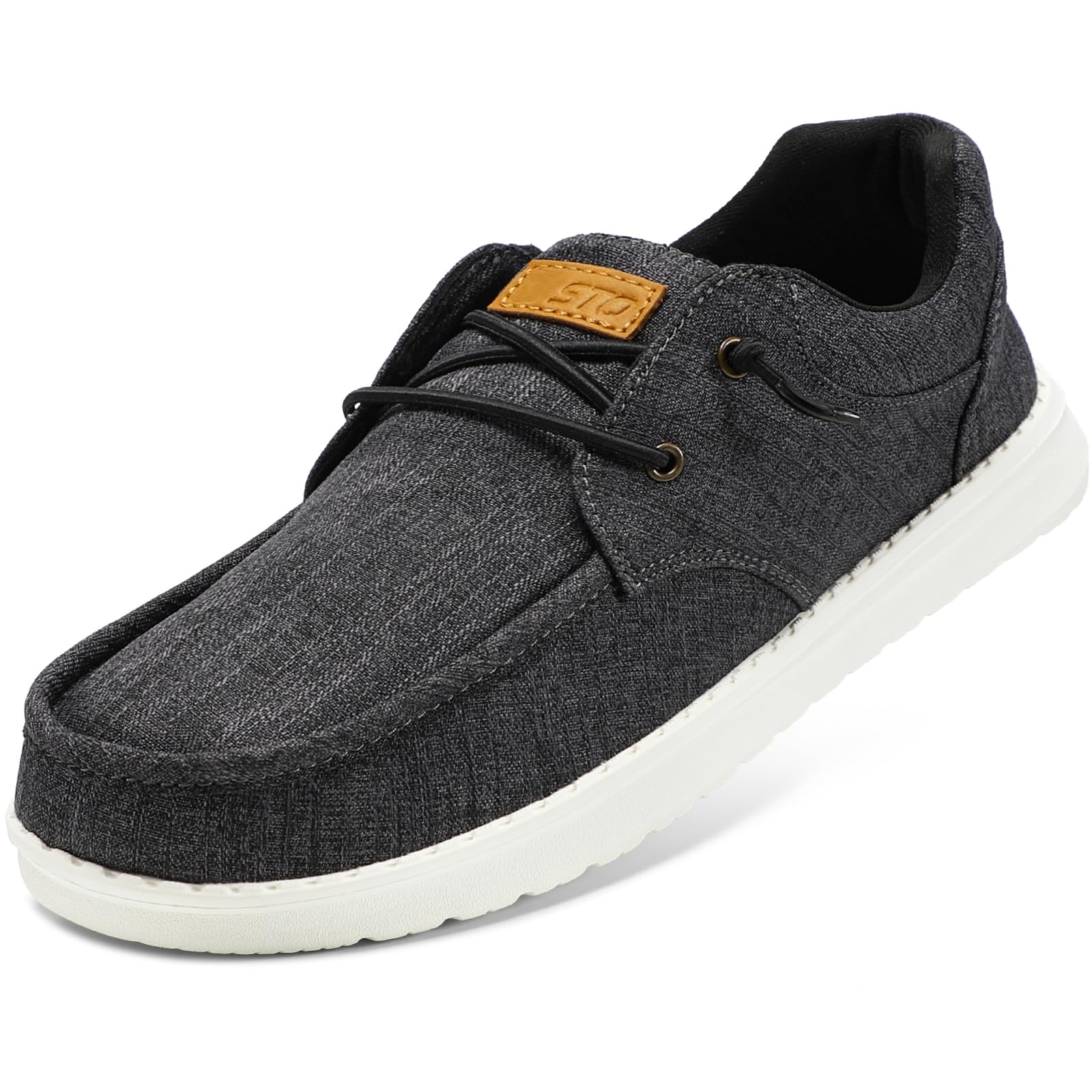 STQ Men's Lace up Loafers丨Orthopedic Ultralight Boat Casual Shoes with Arth Support