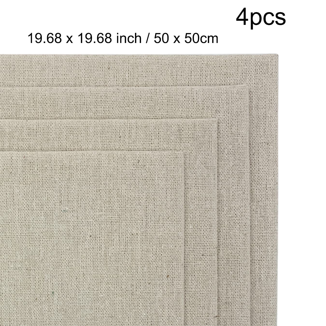 Tessuto Per Punto Croce 4 Pezzi 50x50cm - Tela Aida In Lino Per Ricamo E Cucito - Foto 3