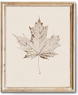 27 Room Decor Ideas Featuring Handmade Wall Art 23 RETRART Vintage Maple Leaf Wall Art, Antique Maple Leaf Sketch Art - Bot...