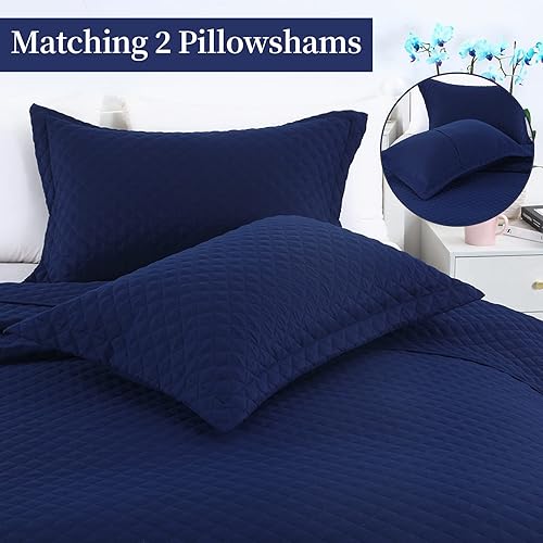 Miniatura 10 de HOMBYS Juego de edredón extragrande de 3 piezas de 120 x 120 pulgadas, reversible, ligero, juego de edredón de verano (Super King Plus (120 x 120),