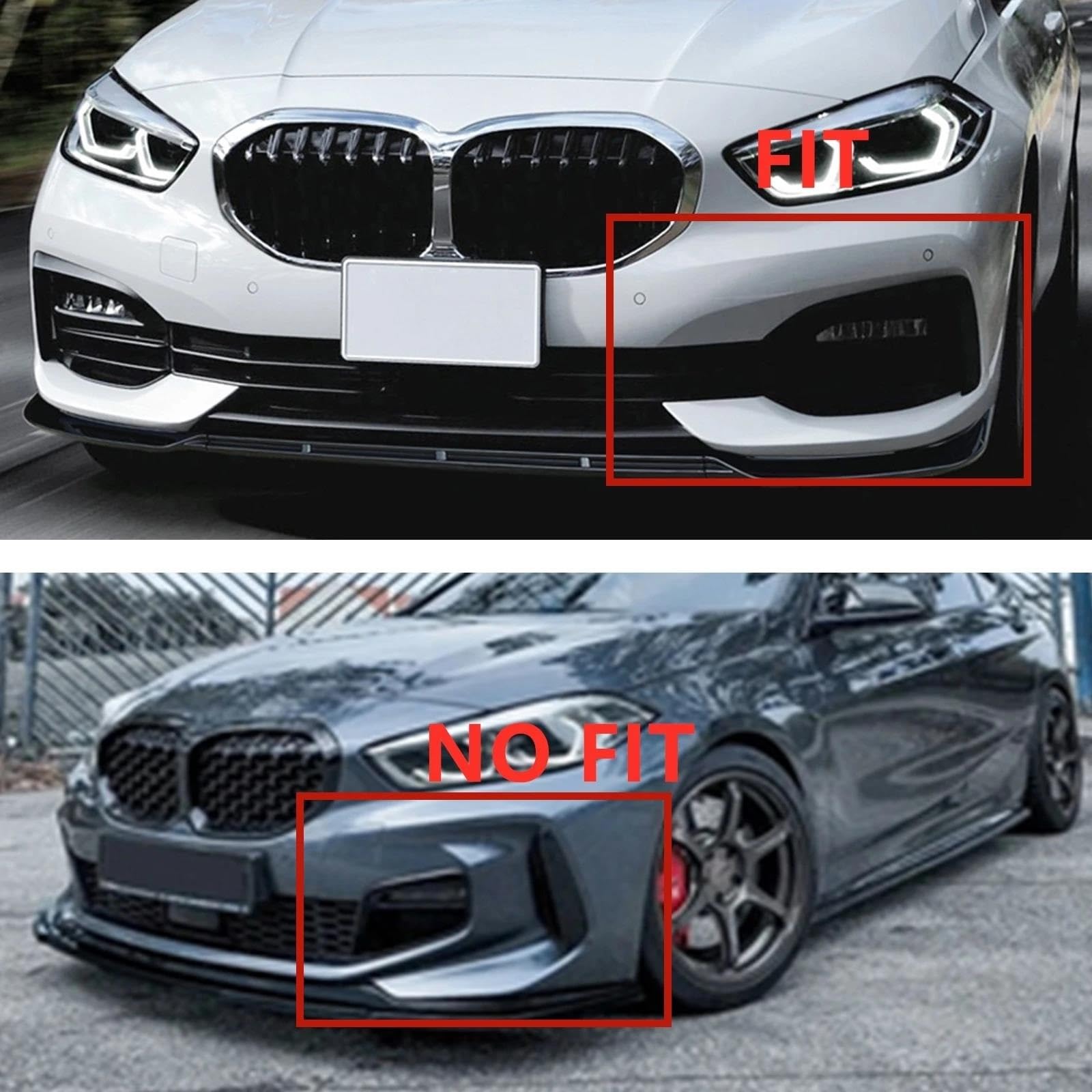 Lot De 4 Déflecteurs D'air OMAC Pour BMW Série 1 F40 (2019-2023) - Noir, Acrylique, Fixation Par Clips Et Adhésif