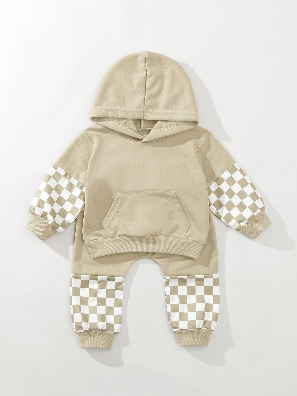 Baby 3-24 Months Checkerboard Hoodie & Pants 2 - Piece Set - Unisex - Image 2