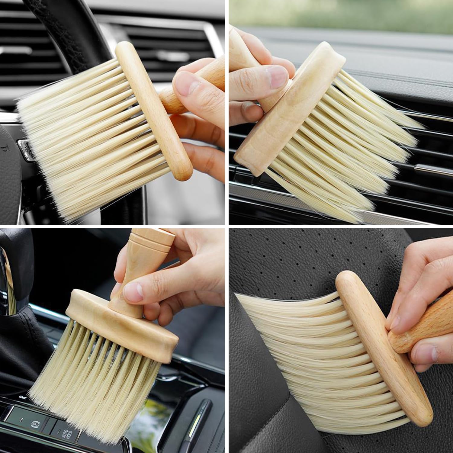 Pettine In Legno Di Faggio Da 3 Pezzi, Spazzola Per Capelli, Detergente Per Spazzola Per Il Collo, Spazzola Per La Pulizia Dei Capelli, Spazzola Per La Depilazione