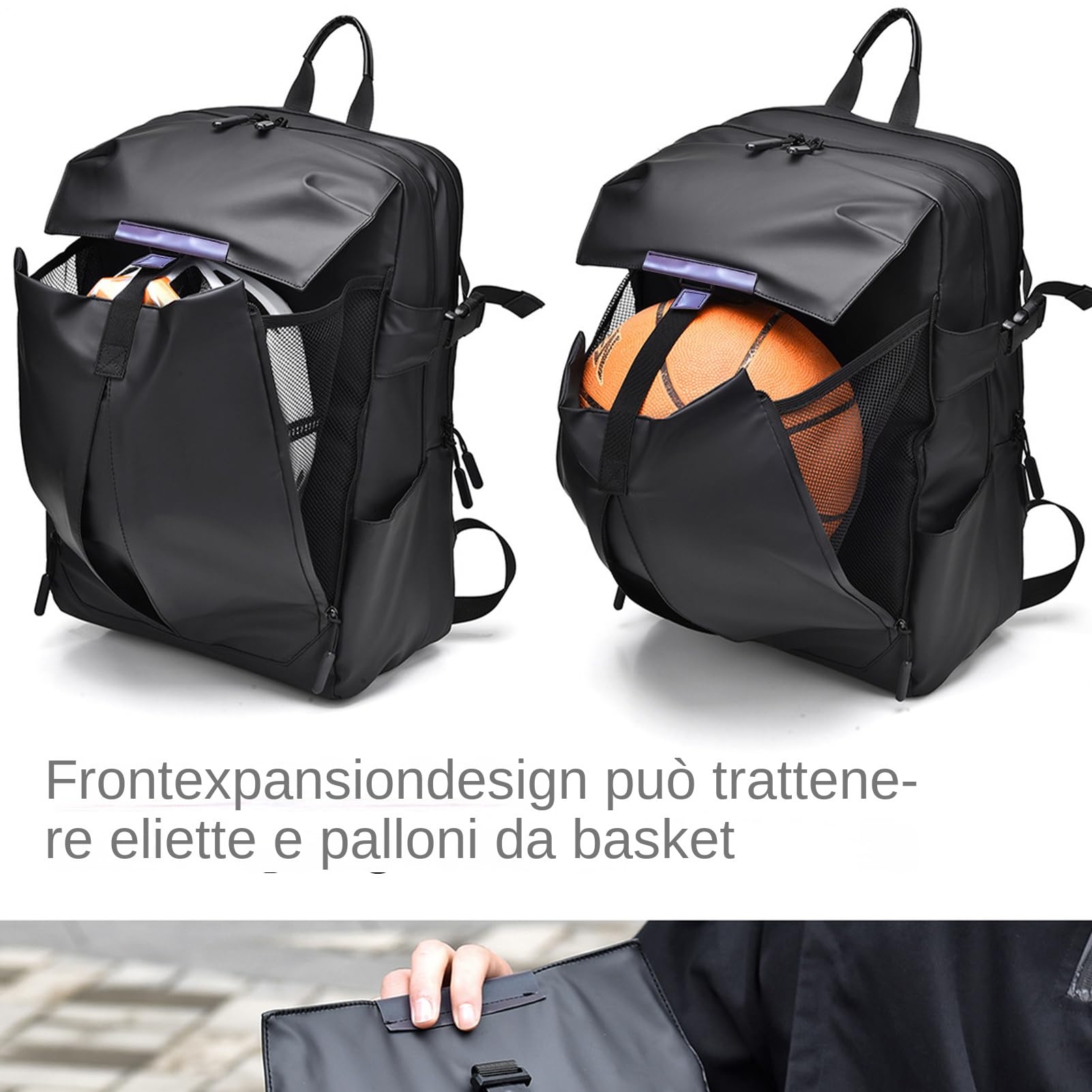 Generico Zaino per caschi Impermeabili, Borsa da Guida espandibile per Moto