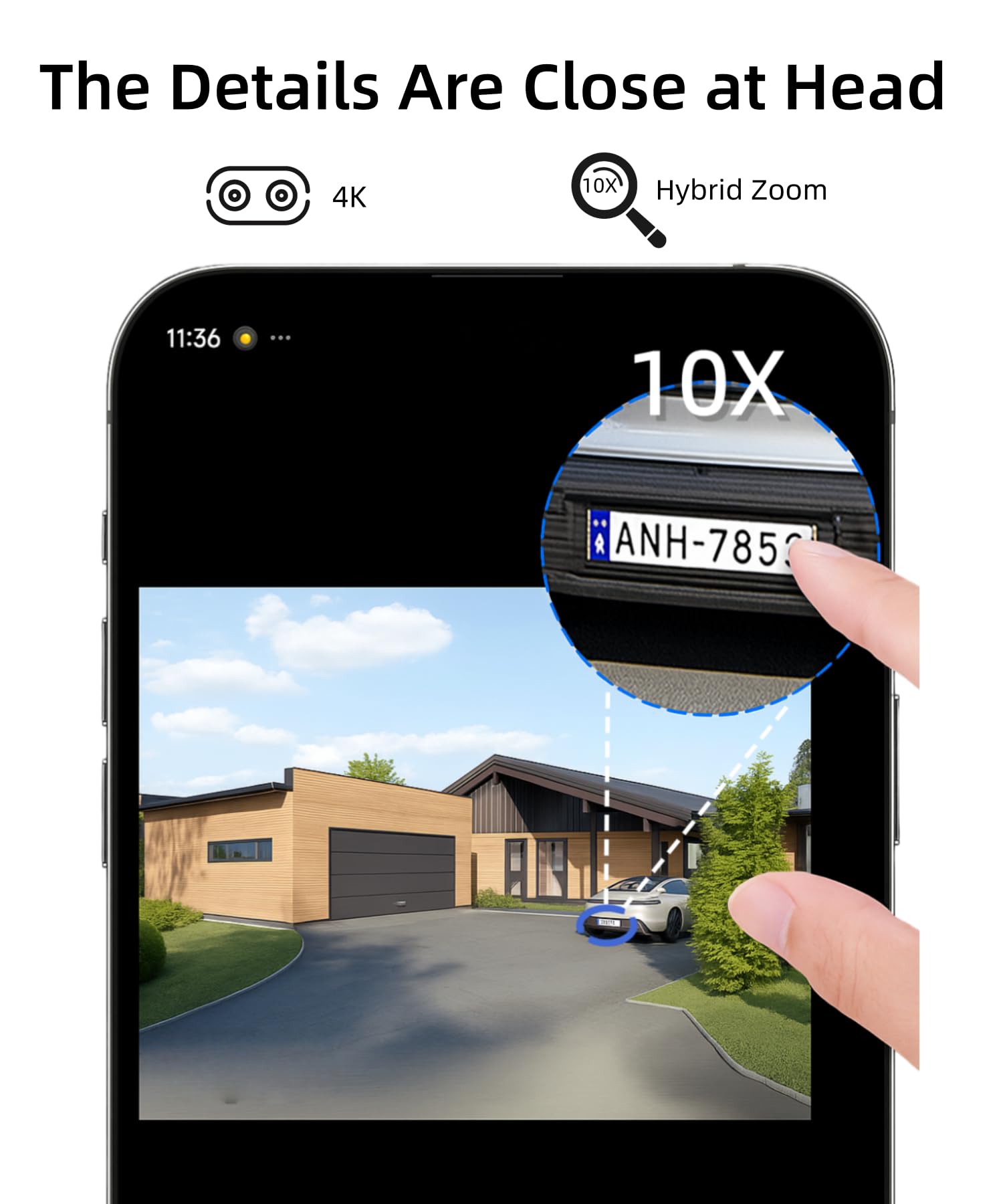[Podwójny obiektyw 4 MP + 4 MP i 10-krotny zoom] System kamer bezpieczeństwa zewnętrzny bezprzewodowy z automatycznym śledzeniem, 4K wewnętrzny domowy nadzór wideo CCTV 10 CH z 1 TB, kolorowy