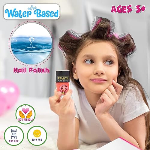 Miniatura 2 de Rainbow High Townley Girl - Bolsa de maquillaje con esmalte de uñas despegable sombra de ojos accesorios para el cabello purpurina corporal y más