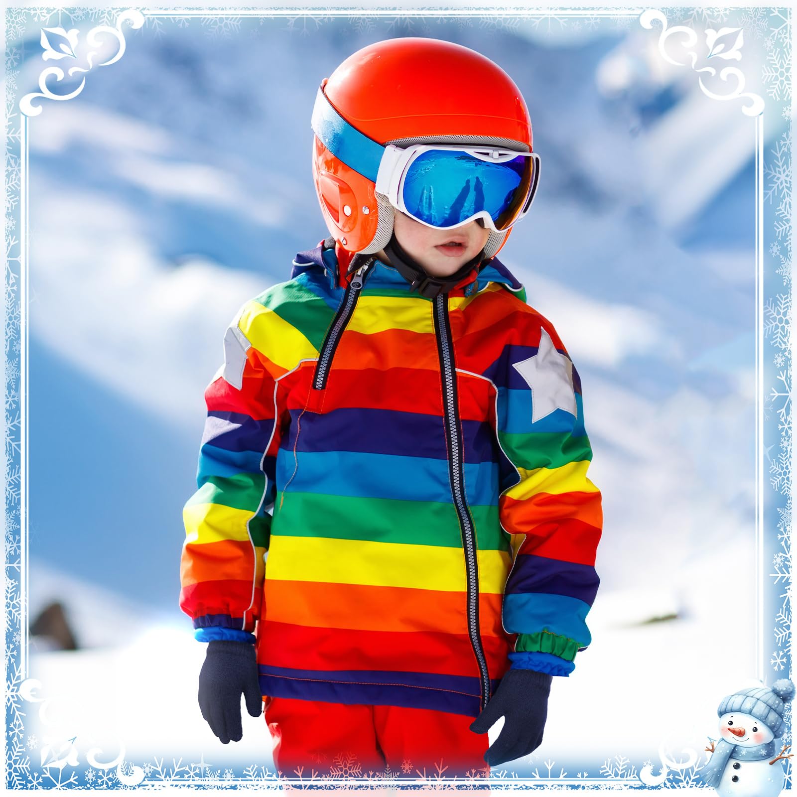 SATINIOR Guantes de Invierno de Punto para Niño 4 Pares Negro Azul Marino Café Verde Militar 1-4 años