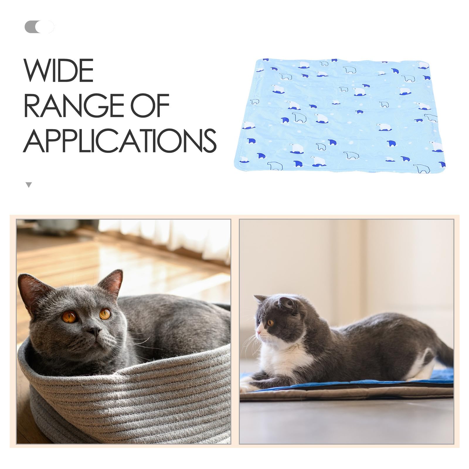 POPETPOP Kühlgelmatte für Haustiere aus PVC und Eiskristall Komfortabel und Kühlend für Hunde und Katzen im Sommer Leicht zu Reinigen und Drinnen Verwendbar