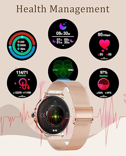 Miniatura 5 de BOCLOUD Reloj inteligente para mujer (respuestahacer llamadas), relojes inteligentes Bluetooth para iPhone, Android, iOS, IP68, impermeable,