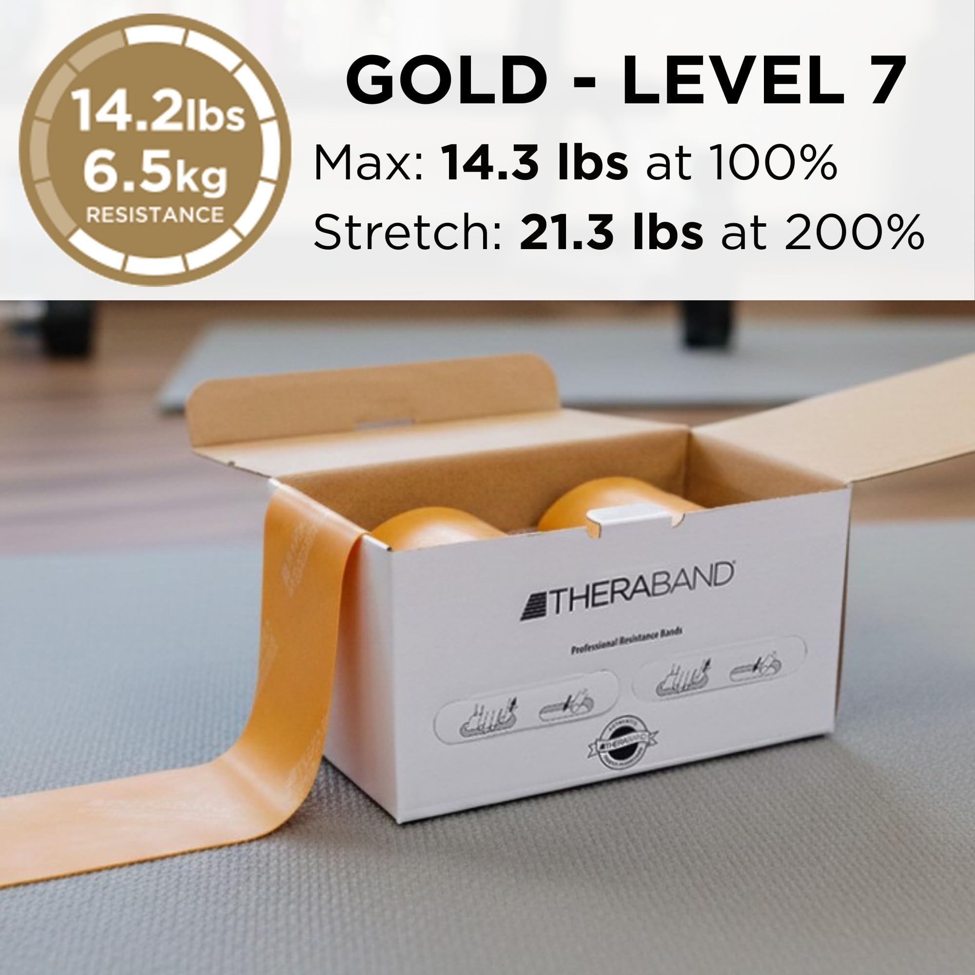 Cintas de látex resistentes profesionales de TheraBand, ejercicios para la parte superior, inferior y central del cuerpo