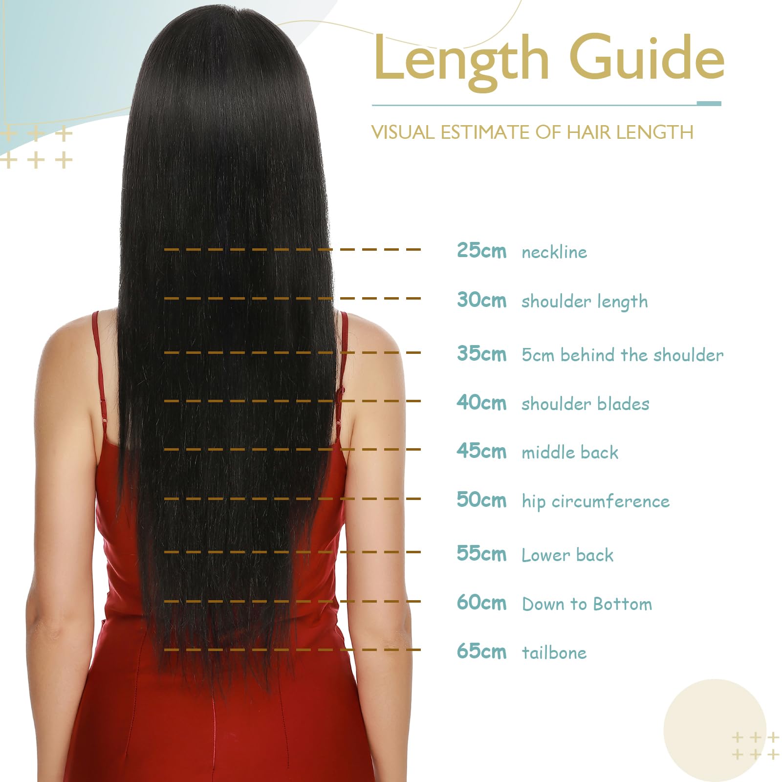 TESS Clip in Extensions Echthaar Schwarz 55 cm, Ein Stück U-Förmige Clip in Echthaar Haarverlängerung 5 Clips Remy Haar Extensions 75 g #1B Naturschwarz Extensions Clip in Echthaar