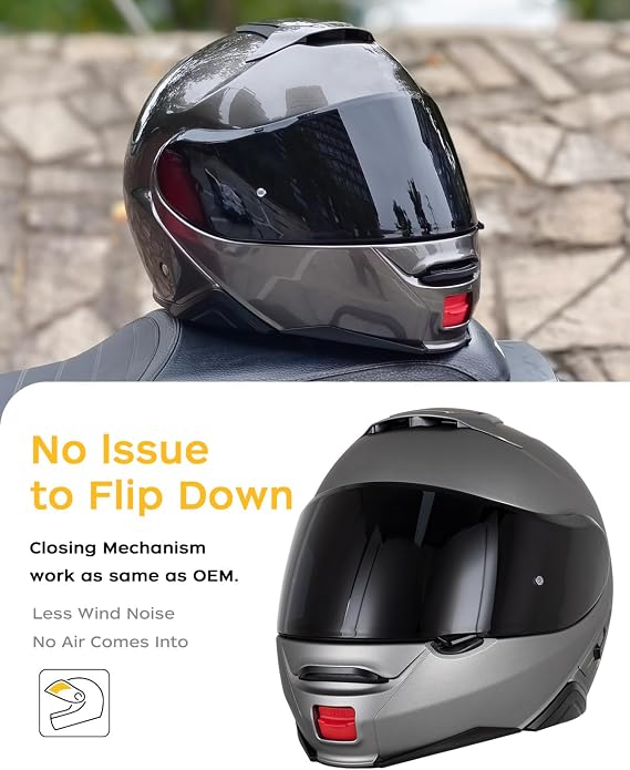 Soman CNS-3 Visor Replacements, CNS-3 Tinted Visor Shield Compatible with Neotec 2 (Deep Smoke)