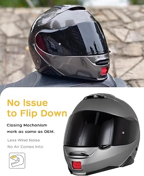 Soman CNS-3 Visor Replacements, CNS-3 Tinted Visor Shield Compatible with Neotec 2 (Deep Smoke)
