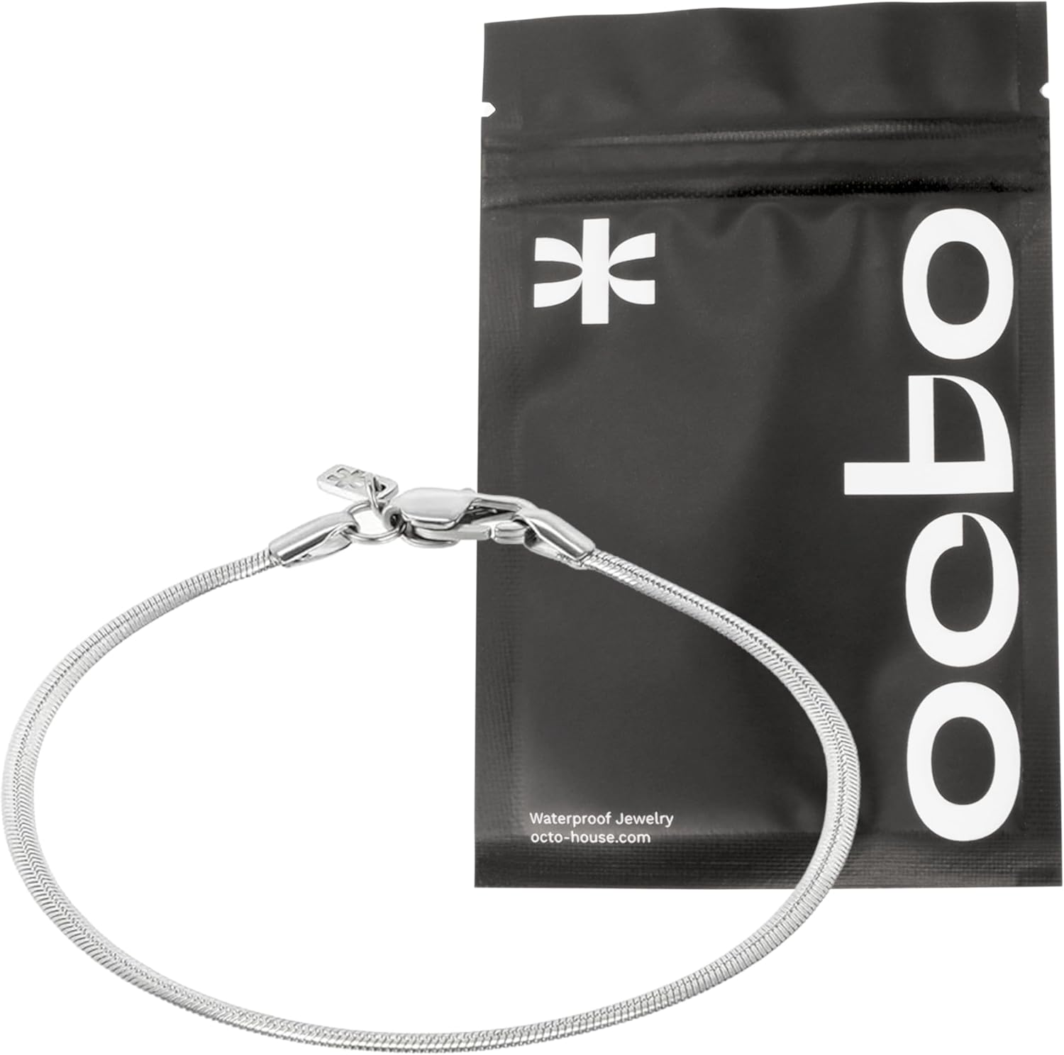 OCTO Bracelet for Men - Mens Chain Bracelet Silver & Stainless Steel Jewelry for Every Occasion - Top Accessories for Men - Waterproof Sweatproof No Tarnish for Everyday