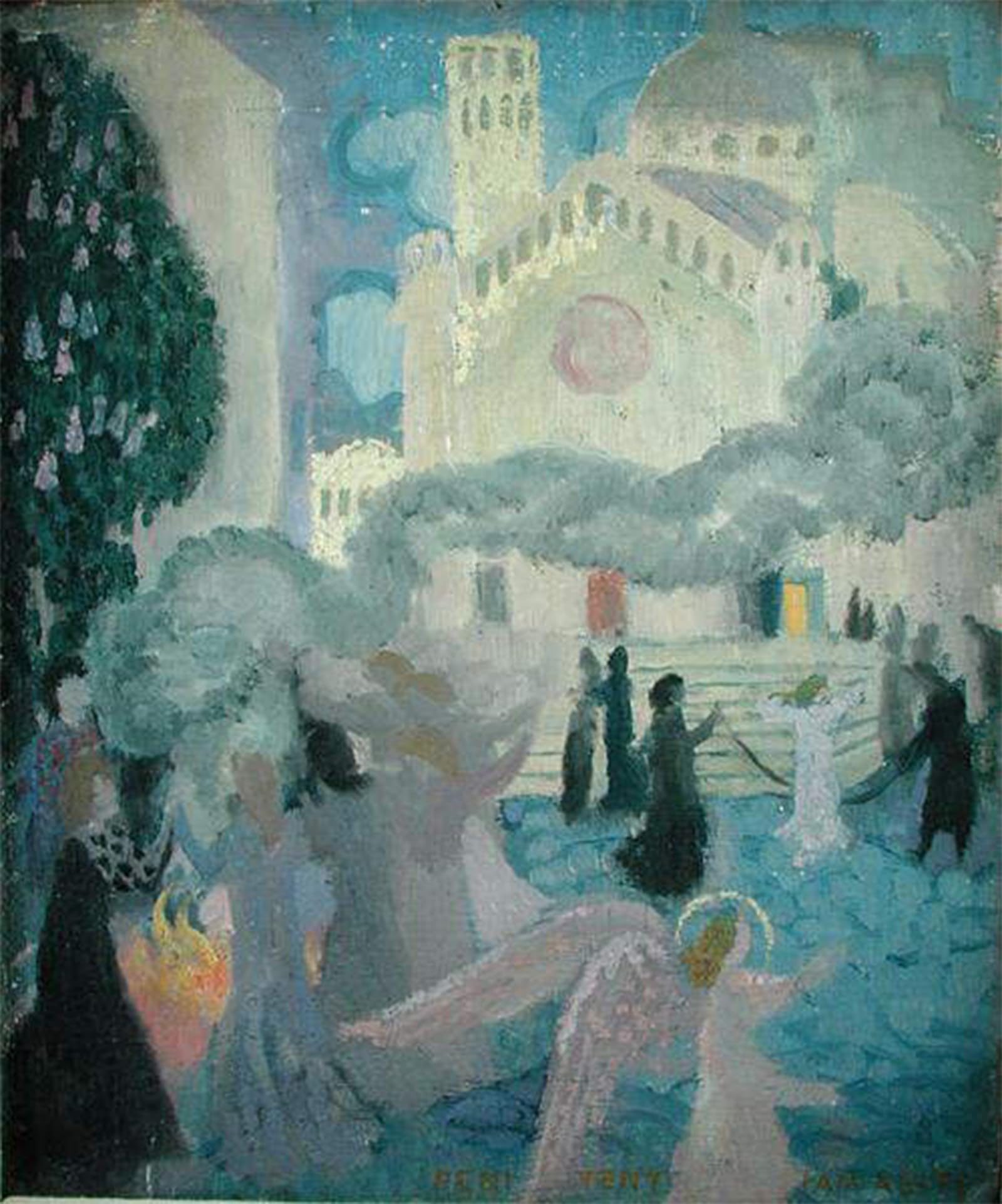 ARTXLXXBN Famous Print Painting Colorful Art Print Penitentiam Agite by Maurice Denis Canvas Art Decorations for Home Decor 60x90cm