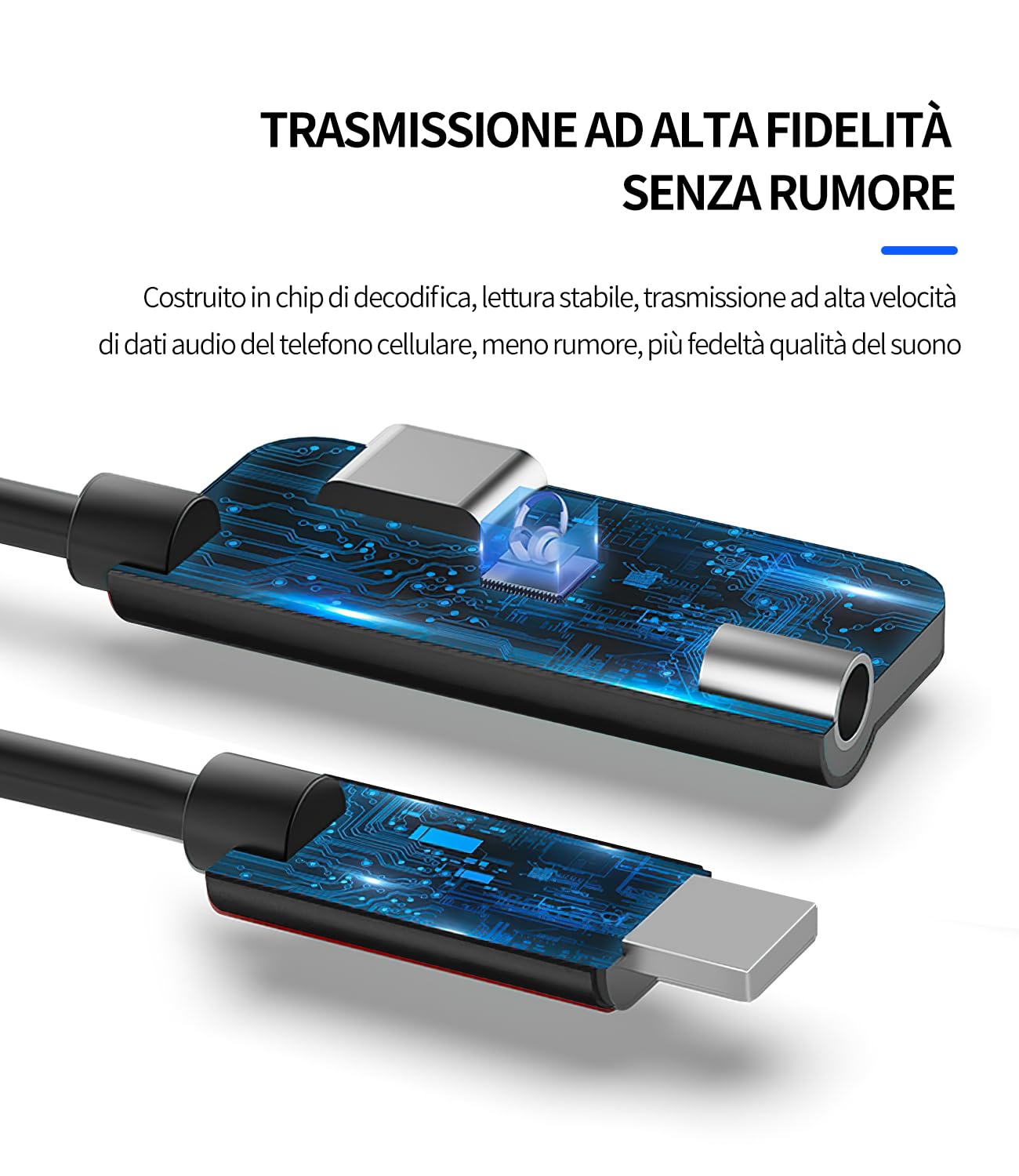 Adattatore Audio E Ricarica IPhone Adattatore Cuffie 2in1 Per IPhone - Ricarica E Audio | Certificato MFi