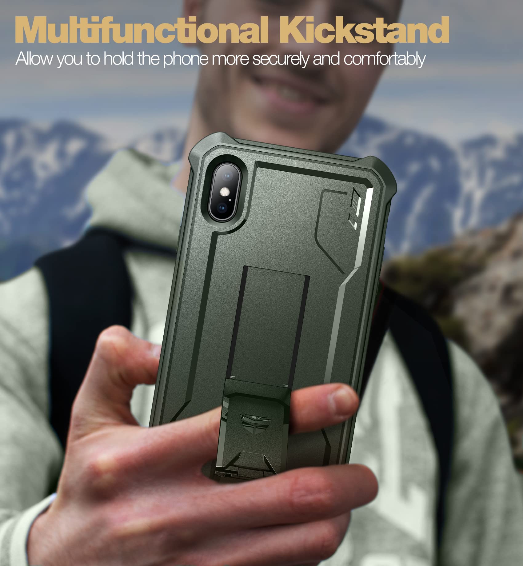 Dexnor For iPhone Xs Max Case, Built In Screen