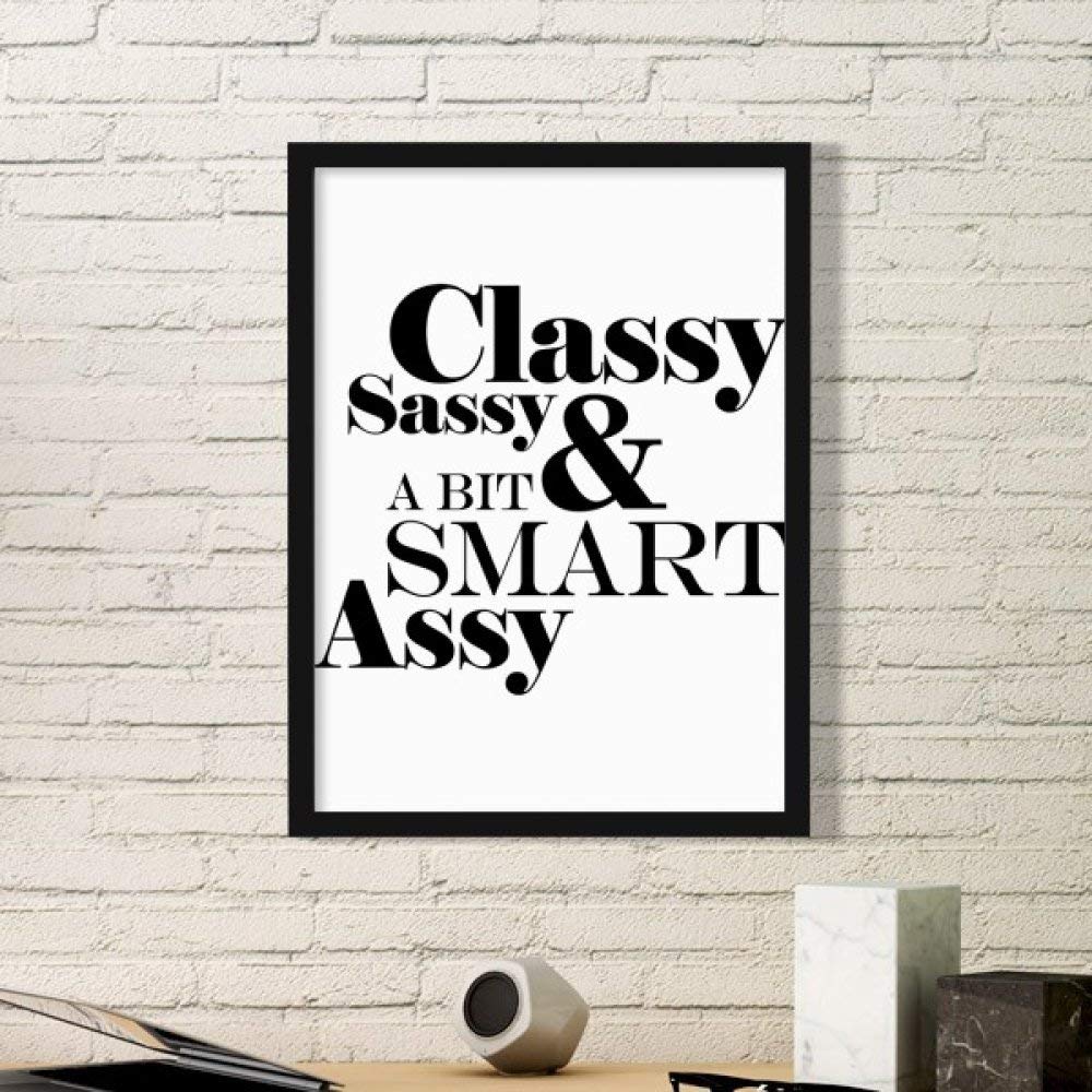 Art Prints Peintures Accueil avec citation humoristique et cadre photo noir Medium