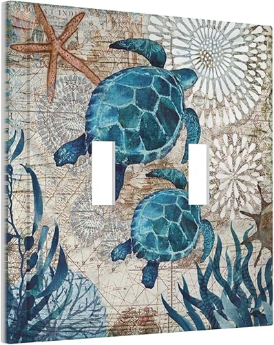 Miniatura 70 de Placa de pared dúplex de receptáculo de dispositivo de 1 gang de madera envejecida blanca gris con veta de tablón, cubierta de enchufe eléctrico de