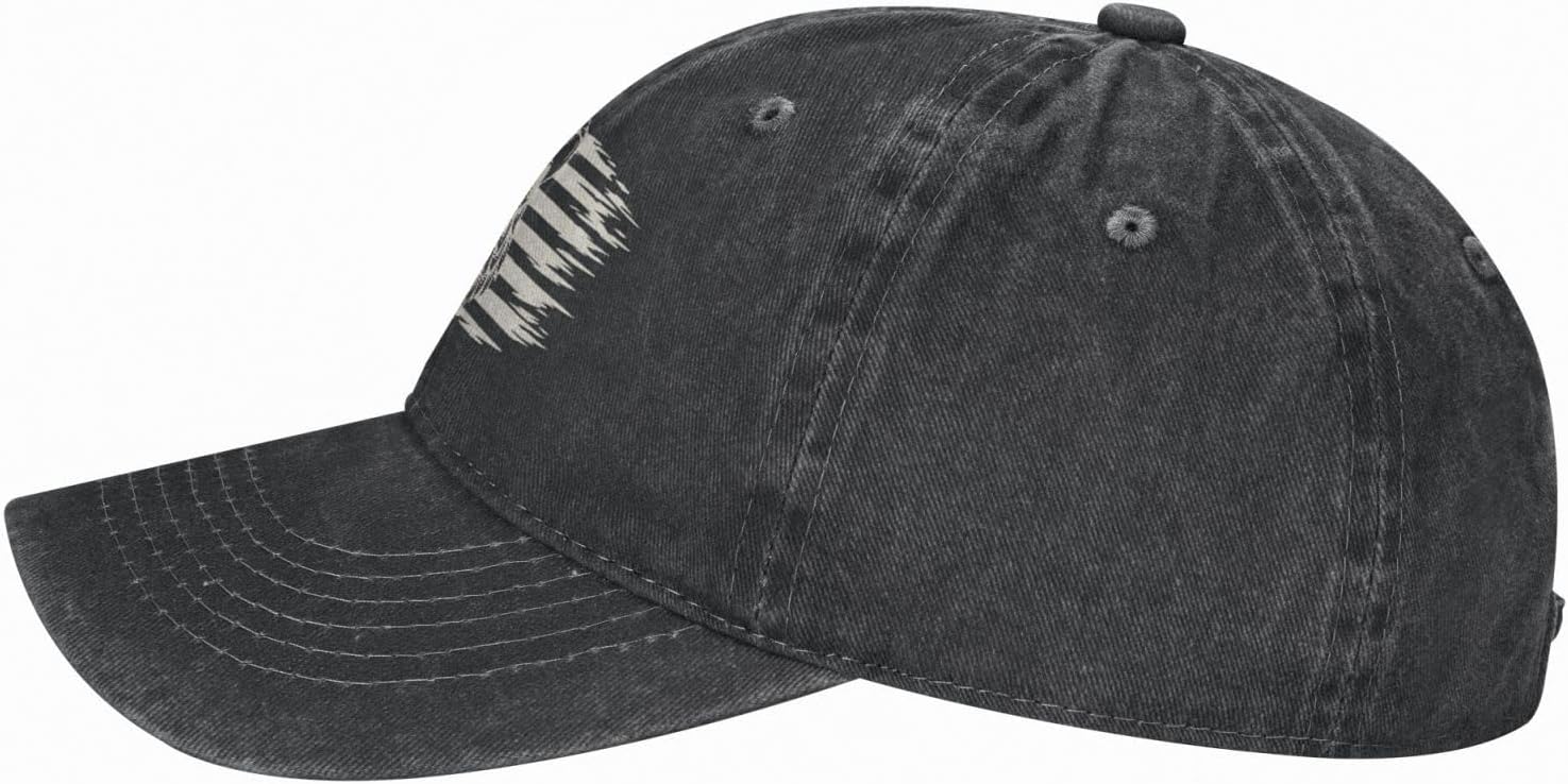 Dancing Funny Skeleton Distressed Adjustable Washed Denim Low Profile Mens Dad Trucker Hat Baseball Ball Cap for Men One Size Eagle Cool Flag Black image 3 of 8 B09YPVKP35