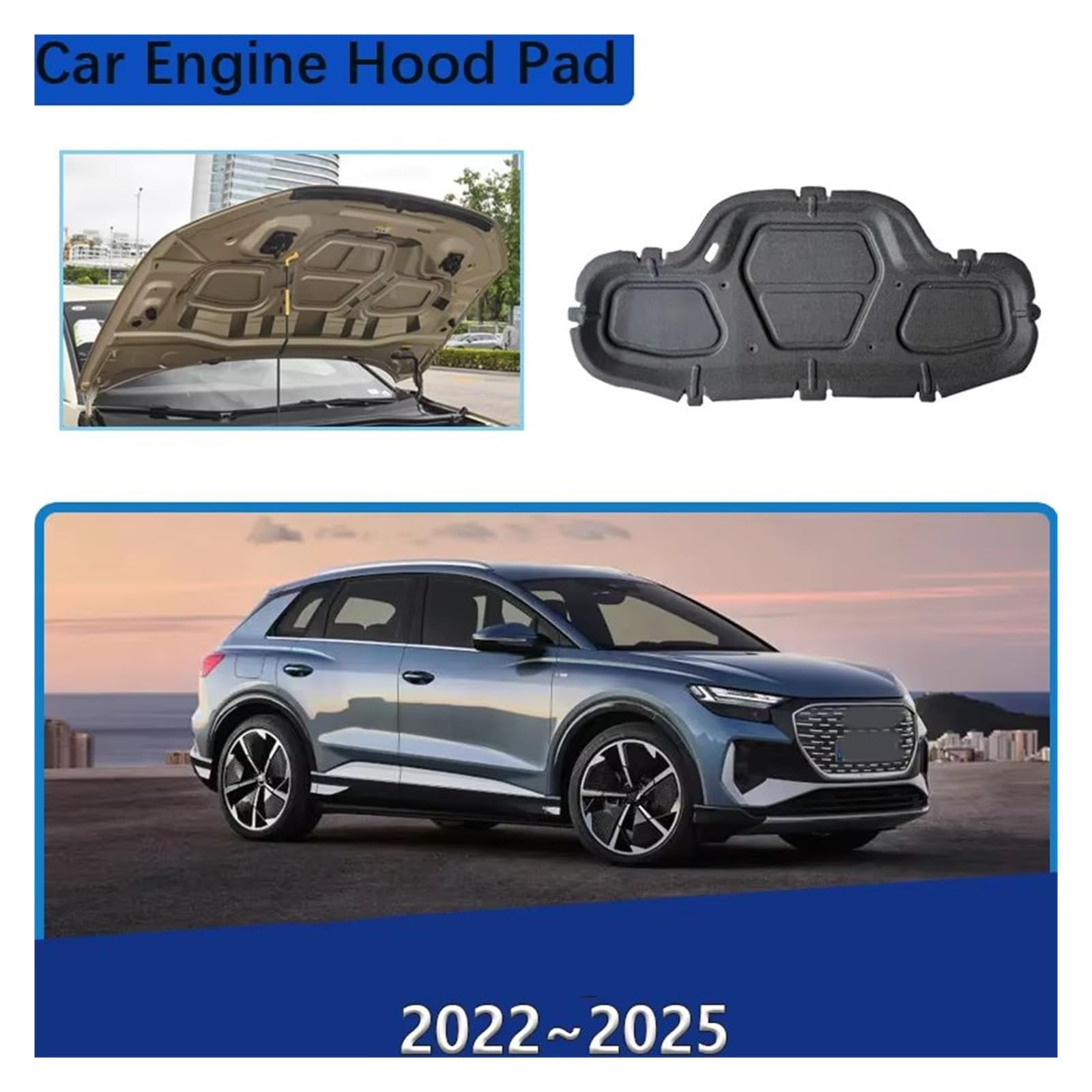 Cofano anteriore Motore Copertura insonorizzante Per Q4 E-tron Per F4 2022 ~ 2025 Vano Motore Isolamento Acustico Zerbino Anteriore Fodera Cappa Termico Pad Accessori Auto