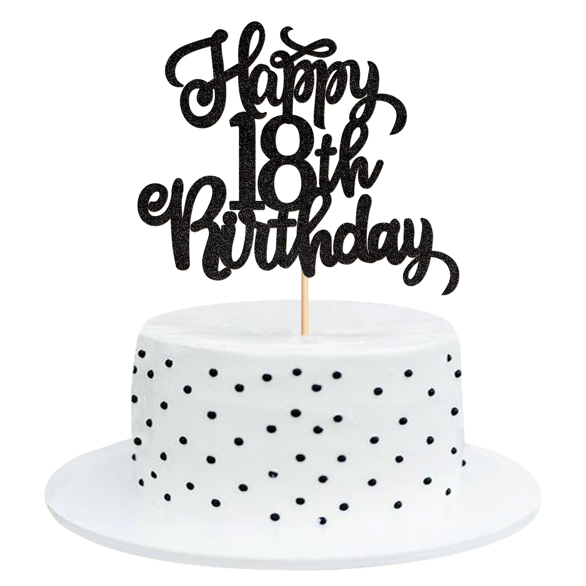 1 PCS Happy 18th Birthday Cake Topper Glitter Cheers To 18 Years ...