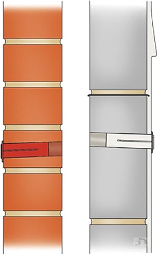 Miniatura 6 de 10 x Taladro de terracota con cavidades de ventilación redondas, retención, paredes renderizadas