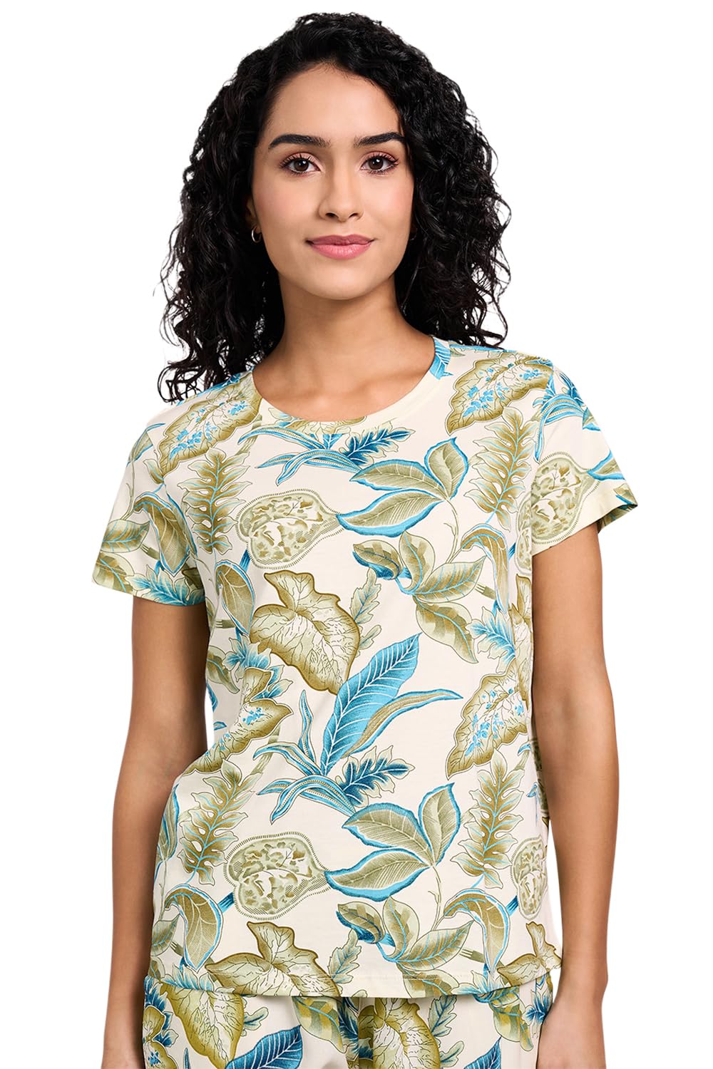 dreamz by pantaloons Women's Floral Relaxed Fit Sleepwear Top-picture-33