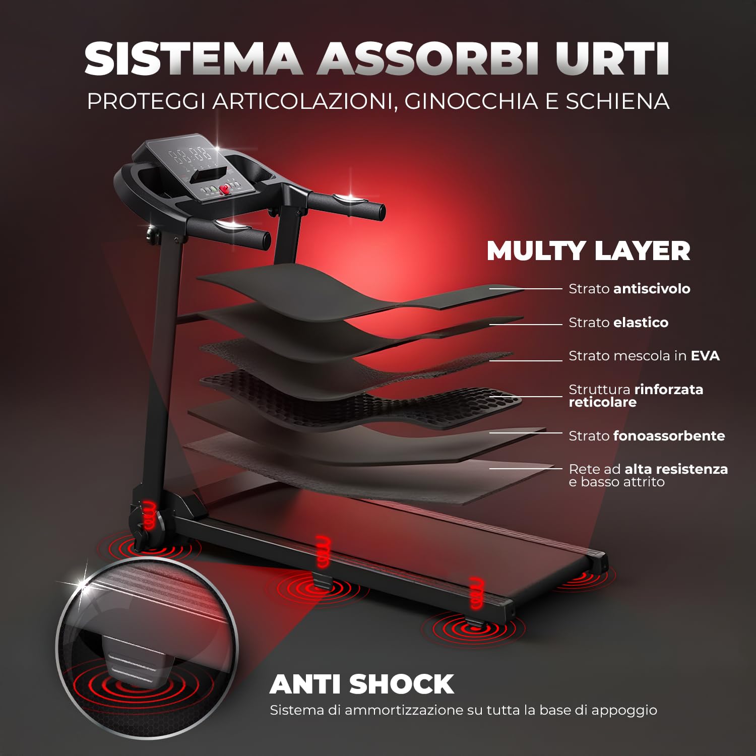 YM Tapis Roulant Salvaspazio 12 km/h, MARCHIO ITALIANO, Inclinazione, Pieghevole, Elettrico, Tappeto Corsa XL, Telaio Rinforzato, Display, Porta Tablet, ASSISTENZA e GARANZIA ITALIA Your Move