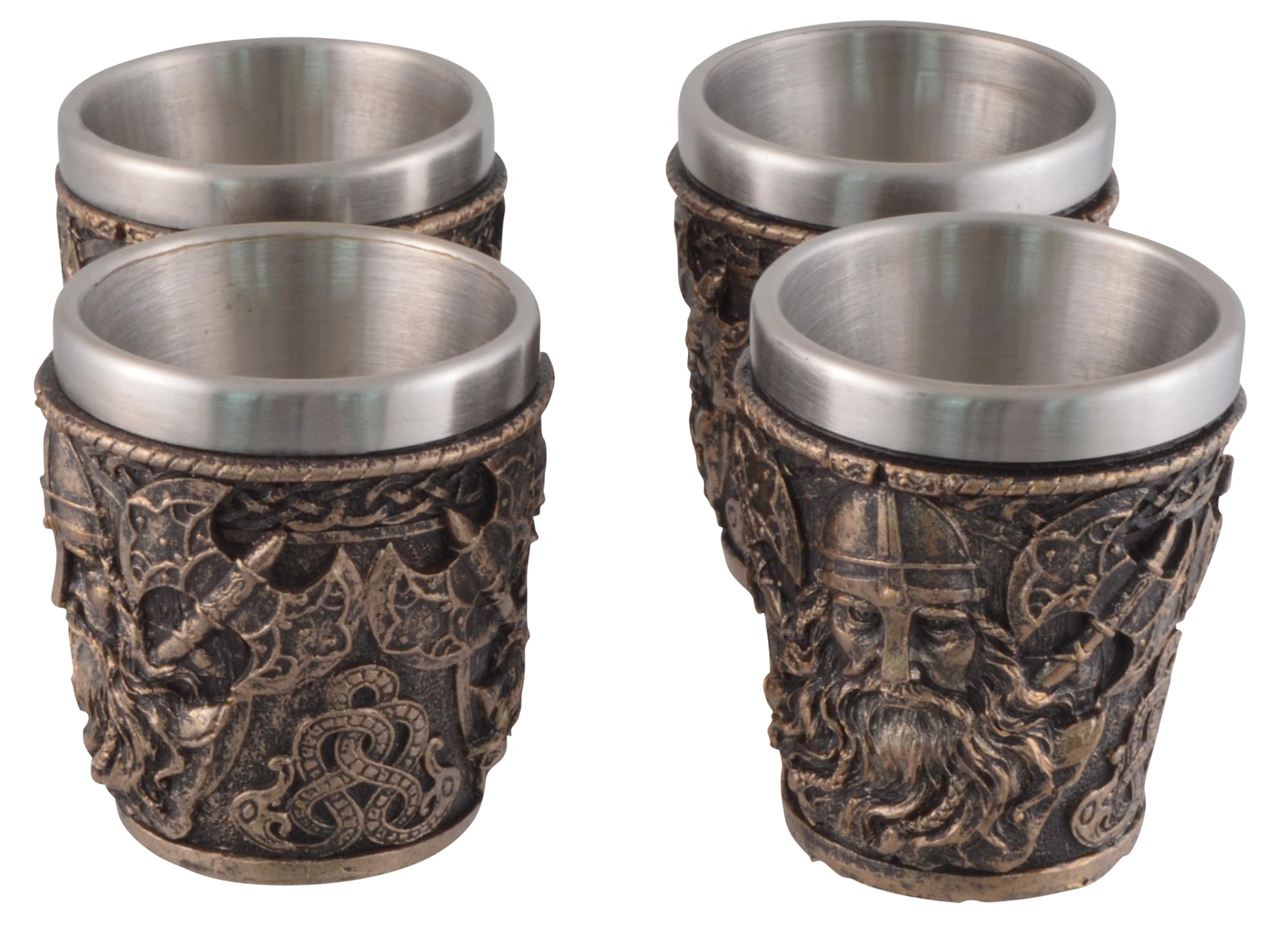 Vogler Shop Online VOGLER Joh. Vogler GmbH Bol Viking Thor En Pierre Artificielle Peinte Avec Couleur Bronze Par Artiste Et Insert Amovible En Acier Inoxydable De 300 Ml John Vogler Shop Online