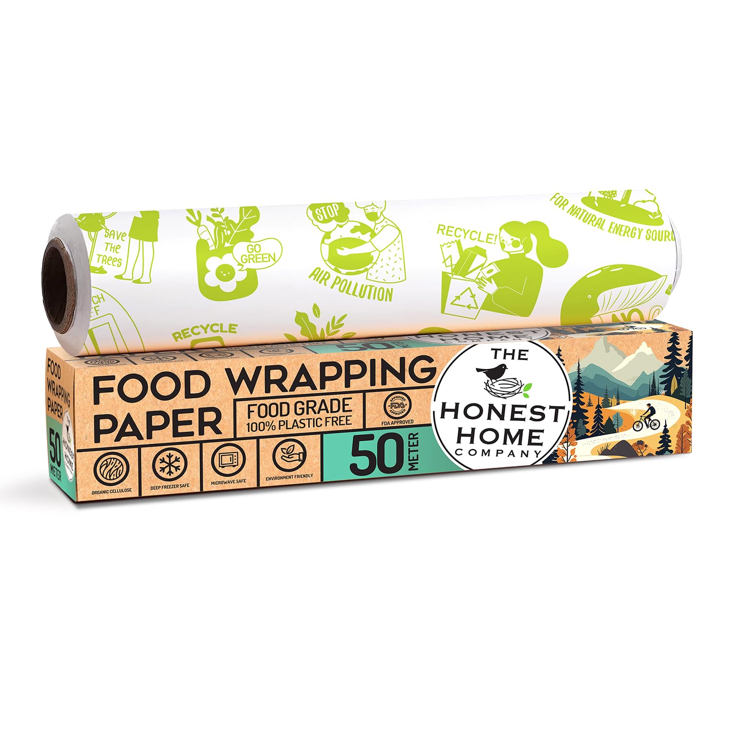 The Honest Home Co. | Food Wrapping Paper Roll 50 Meters, 40 GSM | FDA Approved | Safe for Food Wrap | Pack of 1-picture-26