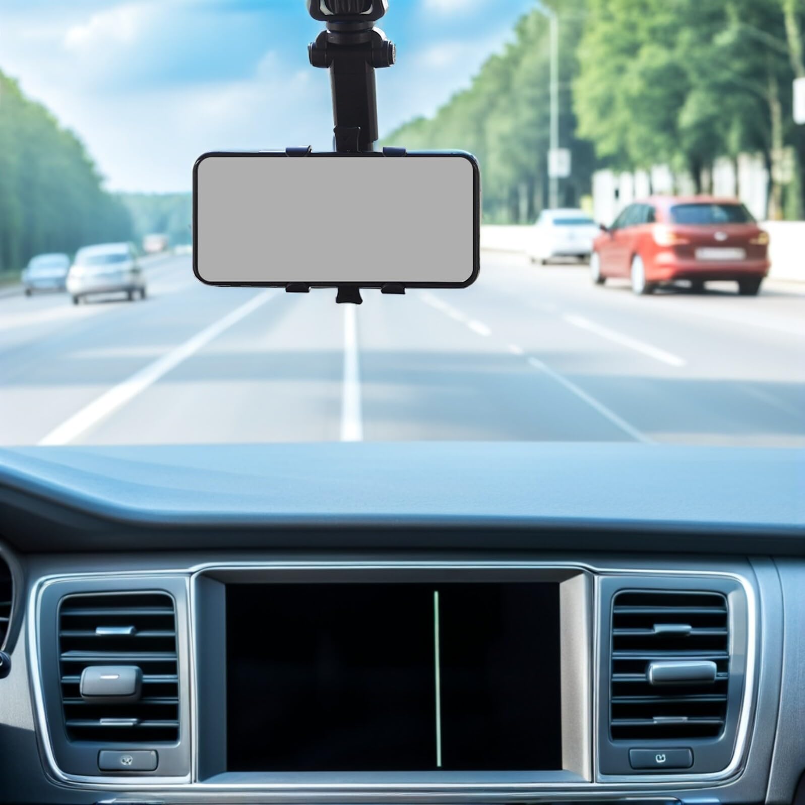 Uonlytech Supporto per Telefono per Auto 2 Pezzi Clip Regolabile e Girevole per Specchietto Retrovisore Accessorio Multifunzione Compatibile Smartphone Installazione Rapida per Veicoli e