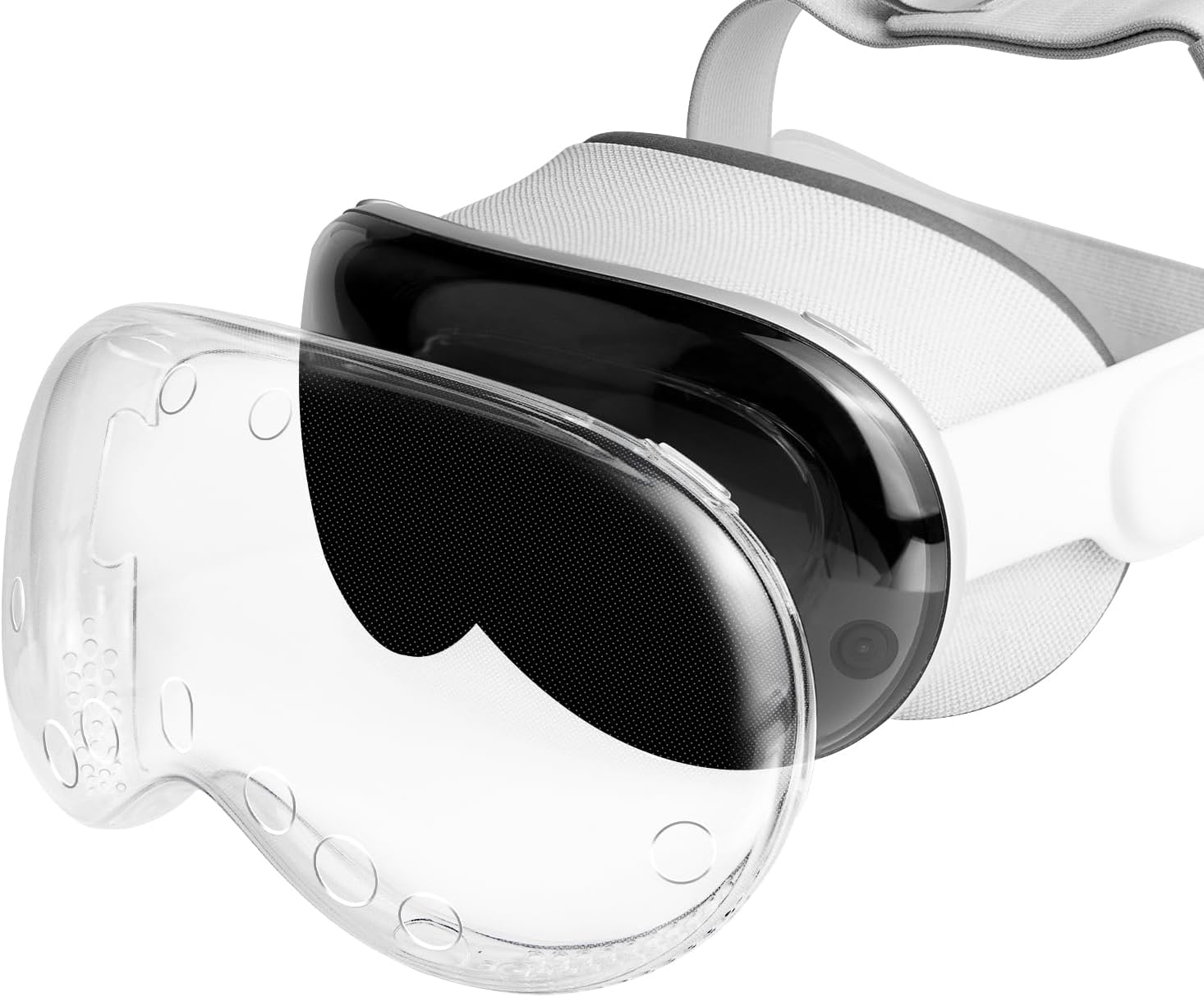 SOULWIT TPU Protective Case Cover for Apple Vision Pro VR Headset, Durable & Slim Fit Screen Protector Accessory, Without Affecting Tracking Scans - Non-Holed