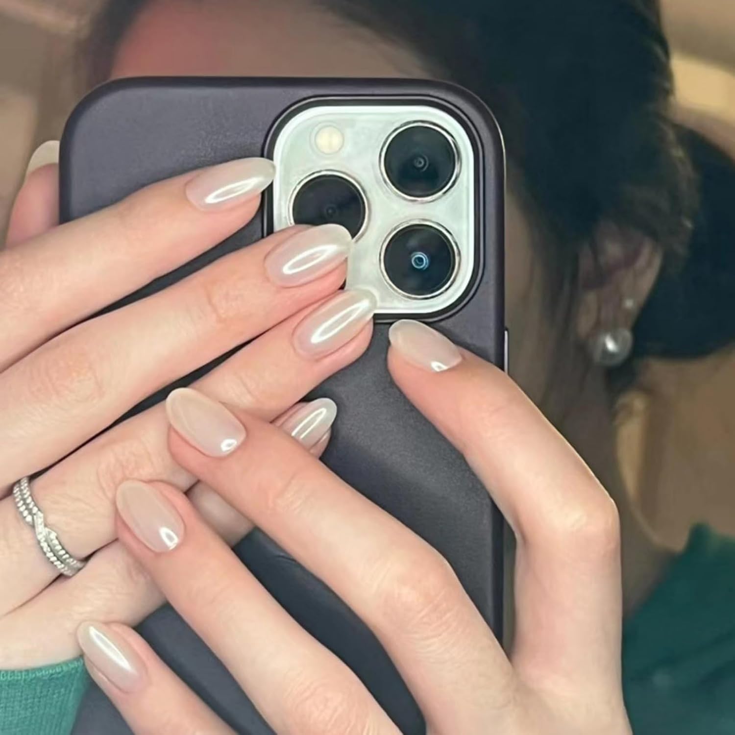 Press on Nails 24 stuks nagels om op te plakken, gelnagels, Franse nagels om op te plakken, kunstnagels