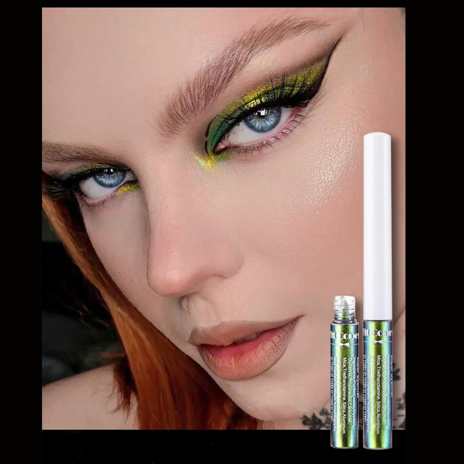 Corlo Glitter liquid eyeliner waterproof, Metallic Intense Color Shifting Colorful Eyeliner, Eyeliner Gel MultiColor Highly Pigmented Gift Kit for Women and Girls ()