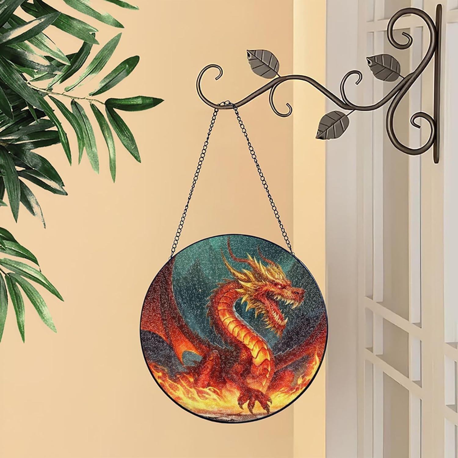 Stained Glass Window Hanging - Personalized Sun Catcher for Home Decor