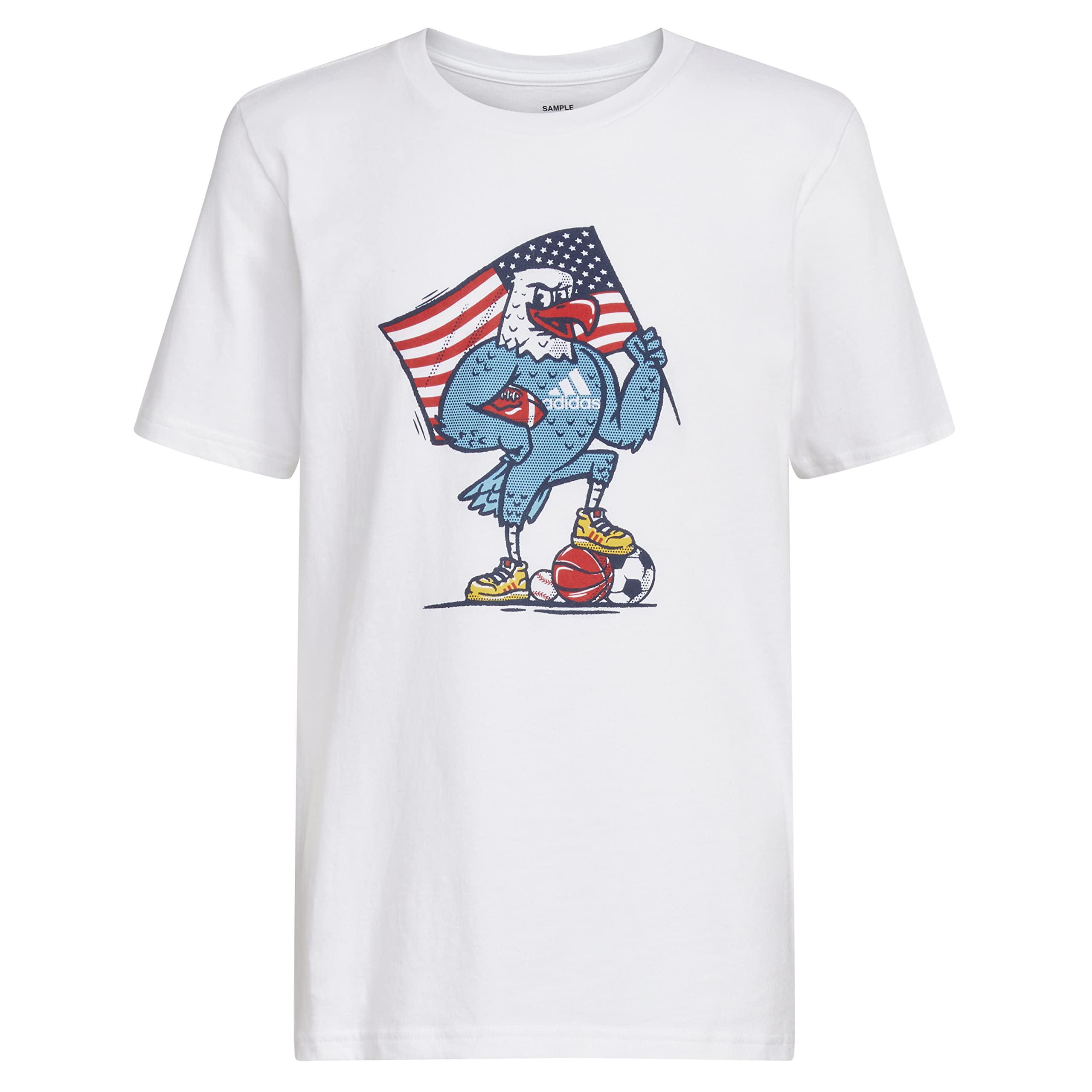 adidasBoys' Short Sleeve Cotton USA Graphic T-Shirt