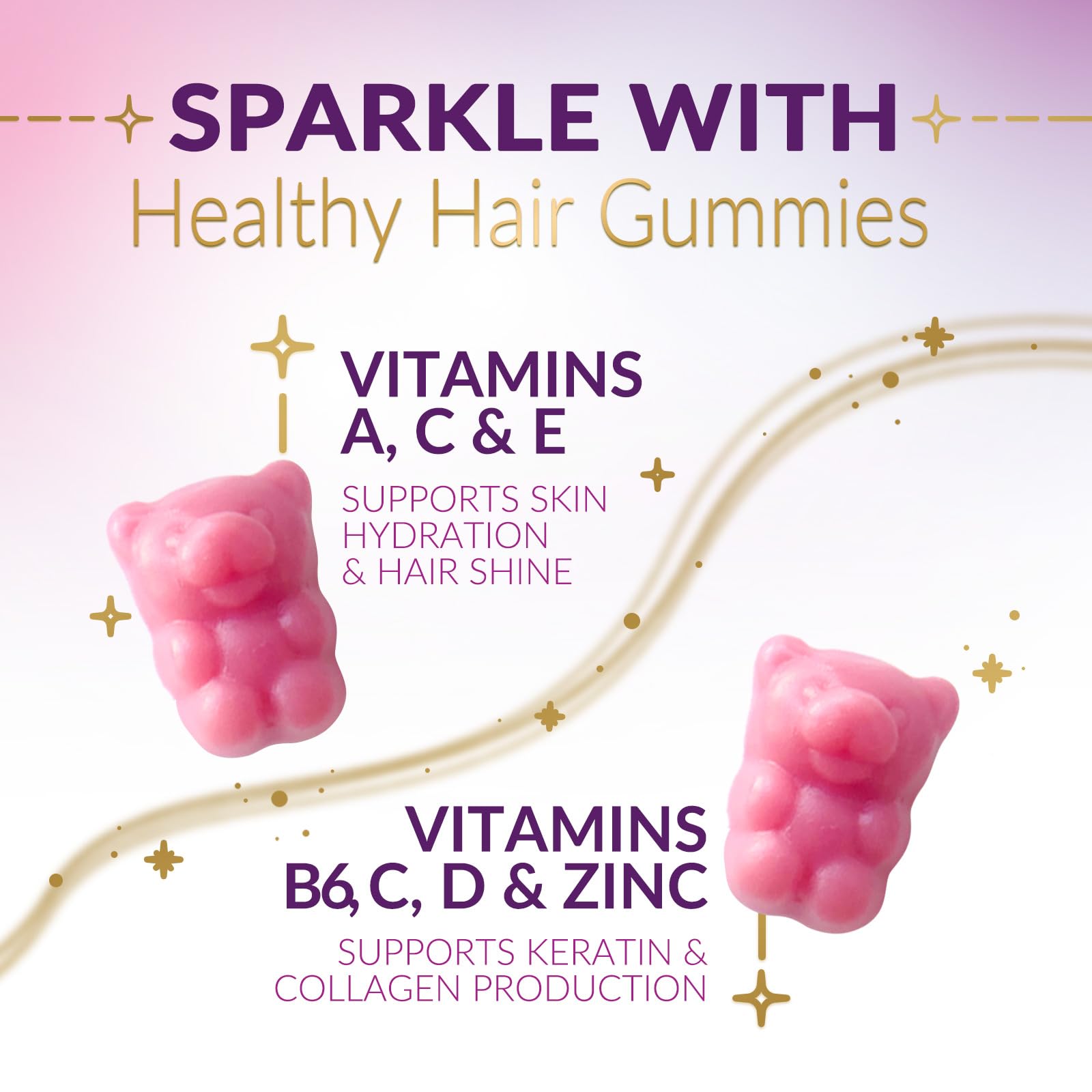 Hair Vitamins Gummies with Biotin 5000 mcg - Extra Strength Hair Growth Support Vitamin E & C - Stronger Radiant Hair, Skin & Nails Supplement - Hair Growth Support Gummy, Berry Flavor - 60 Gummies — Amazon image 6