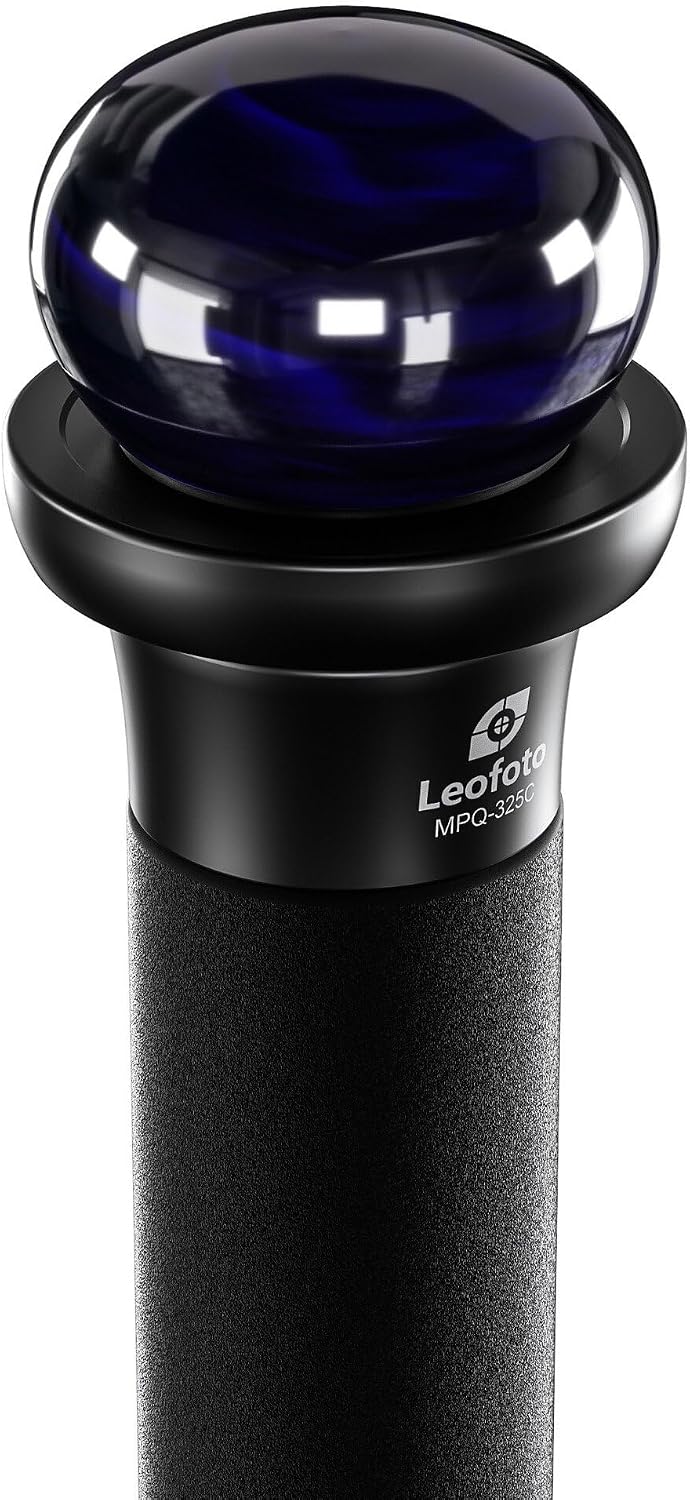 LEOFOTO CHG-01 Monopod Handle, Carbon Fiber, 3/8" Screw Hole, Arca Compatible (Blue)