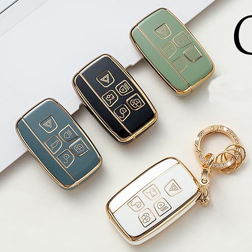 Miniatura 6 de Gematay Funda para llavero con llavero para Land Rover, funda para llavero Evoque Velar Sport Discovery Freelander2 LR4 Land Rover Sport Jaguar XF