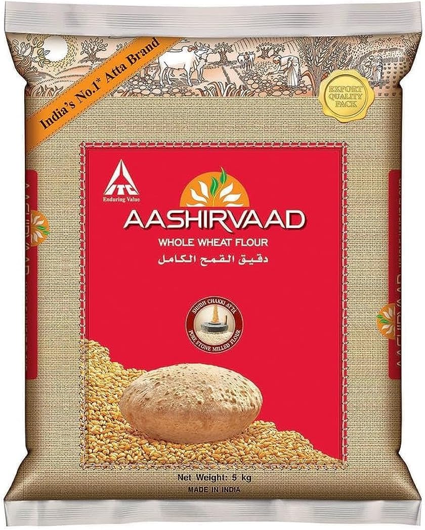 Ashirvaad Whole Wheat Flour (Atta) 5kg Amazon.sg Grocery