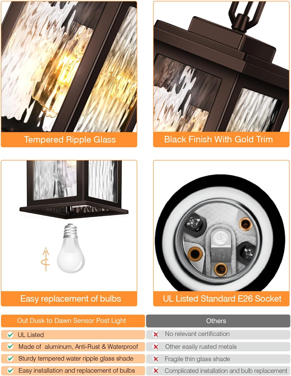 VIANlS Oil Rubbed Bronze Outdoor Pendant Light, 1 Pack Outdoor Chandelier for Porch, Hanging Outside Lights Lantern with Adjustable Chain, Anti-Rust ORB Porch Lights Exterior Ceiling Fixtures