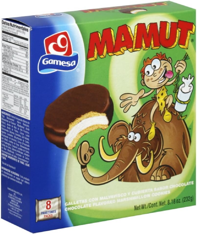 Gamesa Mamut Cookies Chocolate Marshmallow, 8.1-Ounce (Pack of 6)